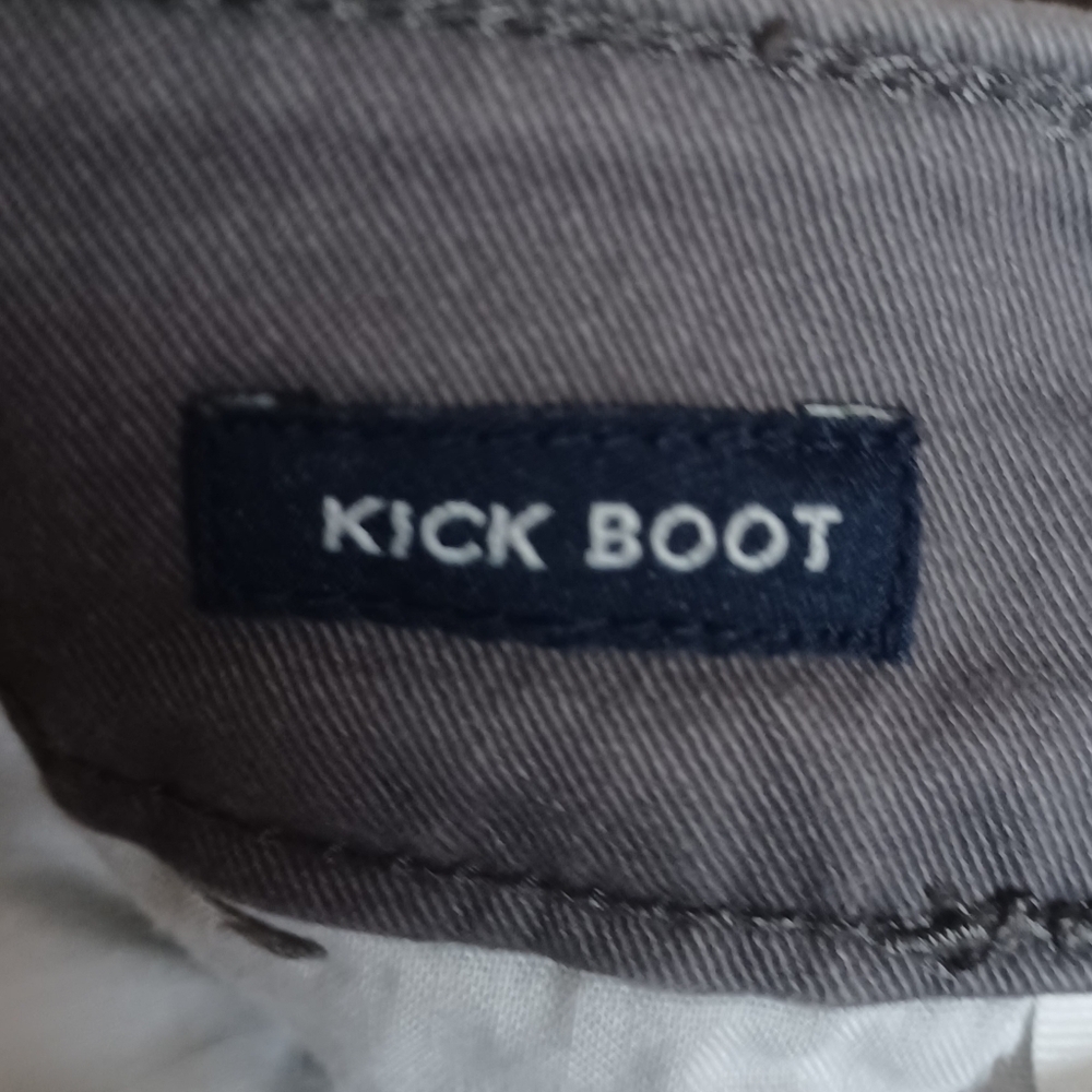 American Eagle Womens Kick Boot Pants 4 Short Charcoal Gray Stretch Chino Casual - Picture 6 of 10